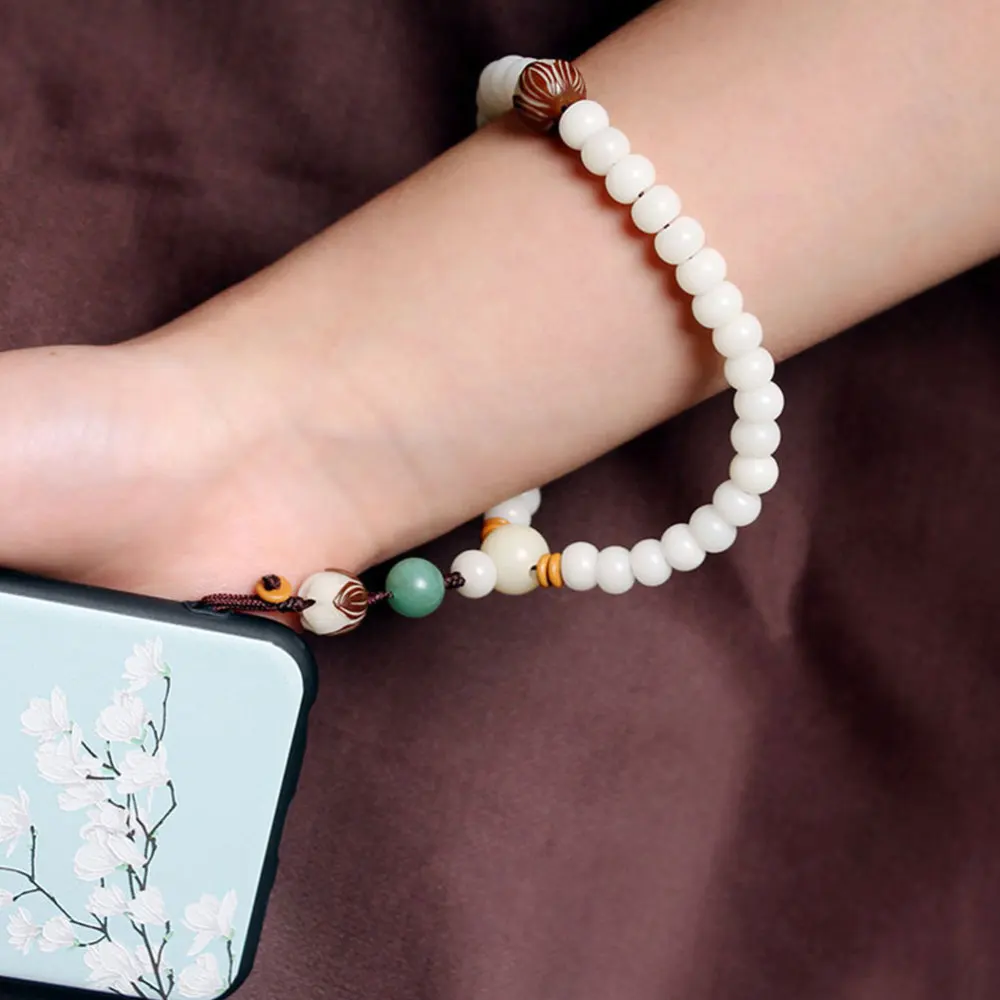 

1pc Phone Anti-lost Chain Chinese Style Retro Beaded Phone Straps Lanyard Phone Wrist Rope