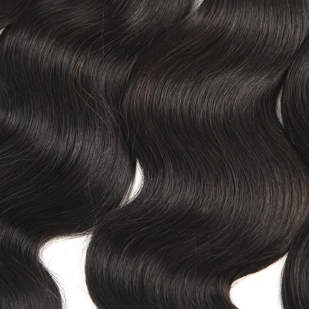 Бразильские волнистые волосы пряди с фронтальной реальной цветопередачей