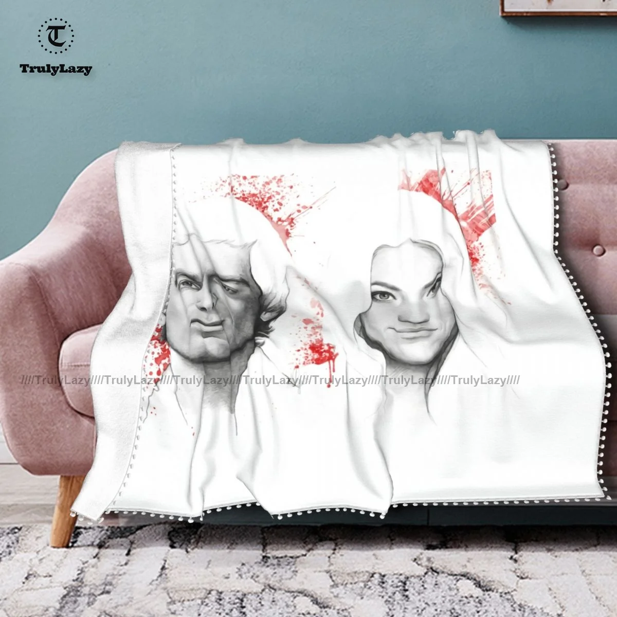 

Dexter Blanket Funny Pom Pom Fleece Blanket Meditation Soft Cheap Bedspread