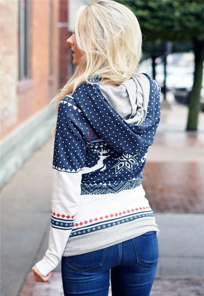 Модная женская толстовка с капюшоном Повседневная Лоскутная Толстовка длинным