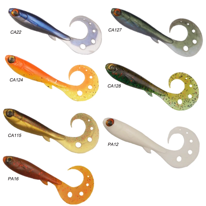 ESFISHING Новинка 2019 приманки Мягкая приманка кудрявый плаватель 100 мм 6 г шт. для