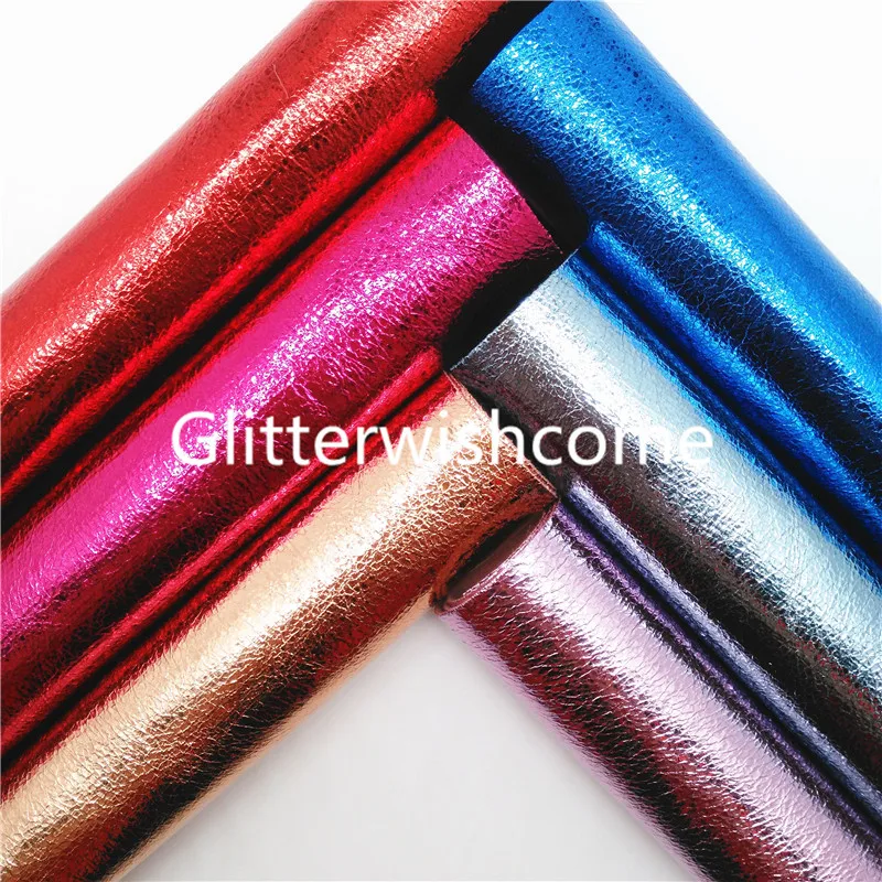 Ткань Glitterwishcome 21x29 см Размер A4 ткань из искусственной кожи с эффектом металлик для