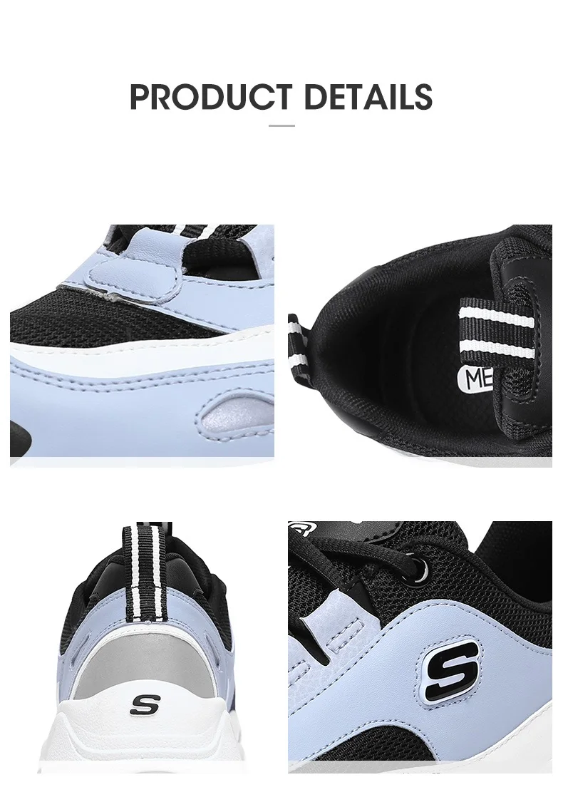 Skechers/Мужская обувь D'lites на платформе; Вулканизированная обувь; кроссовки со шнуровкой; обувь для папы; кроссовки; брендовая Роскошная оригинальная обувь; 999031-BKW