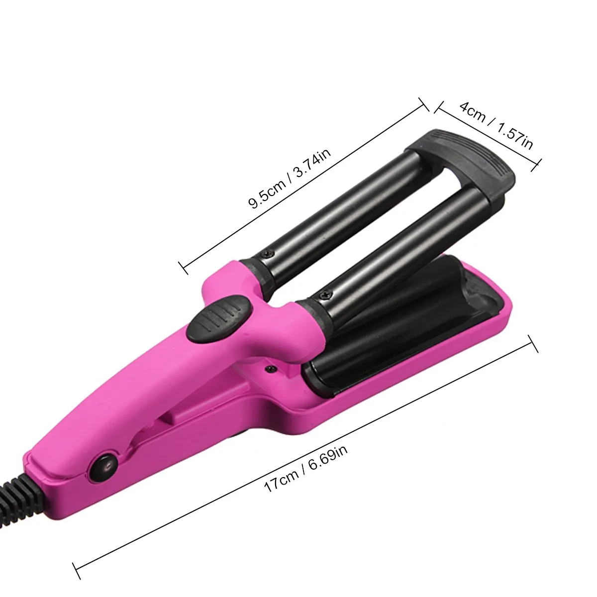 

3 Barrel Ceramic Hair Curler Crimper Curling Iron Tong Waving Wand Roller Hair Beauty Styling Appliance 200V Salon Tools