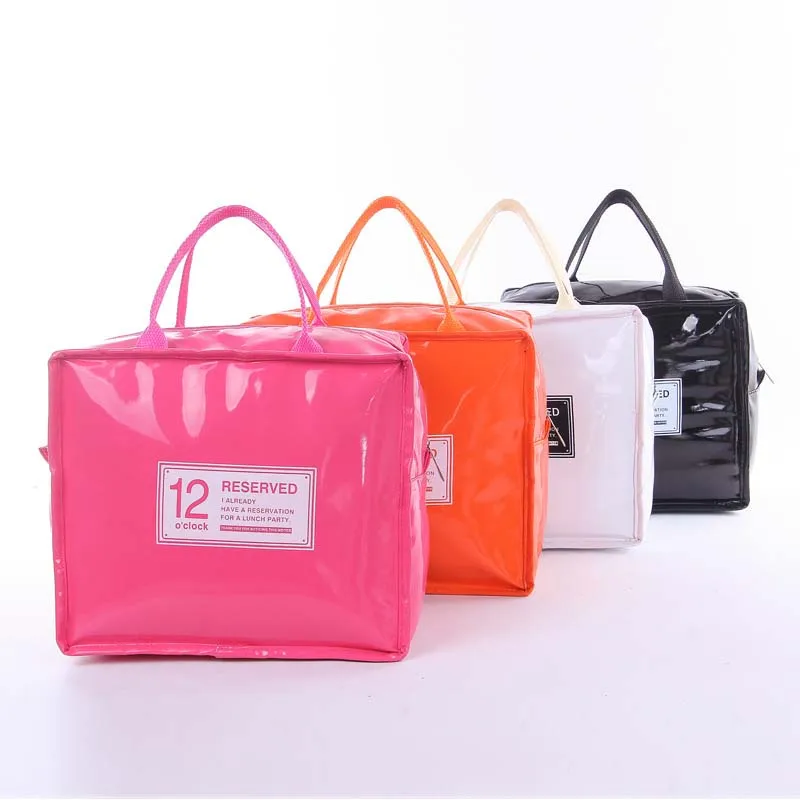 Новая Модная Портативная Изолированная PU Сумка сохраняющая тепло для еды на