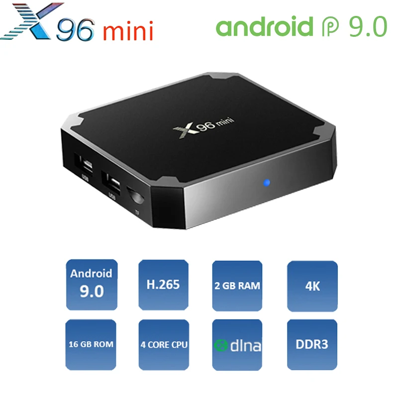 X96mini Android 9 0 OS 2 Гб 16 S905W четыре ядра Поддержка 4 ГГц беспроводной WIFI Smart