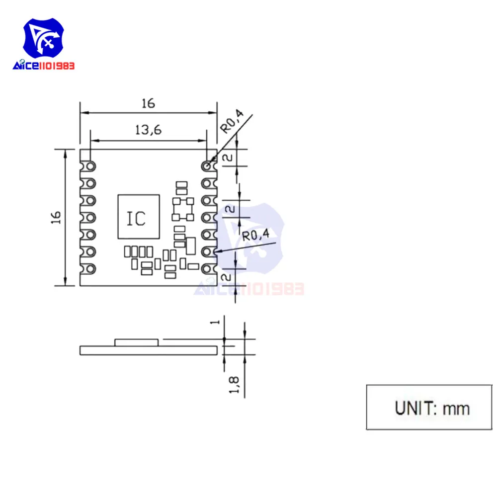 Беспроводной модуль трансивера diymore RFM69CW 433 МГц HopeRF IOT для Arduino |