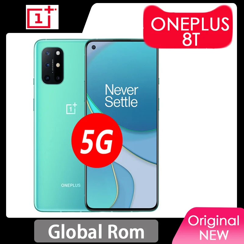 Новый Oneplus 8 T 5G глобальная прошивка смартфон 120 Гц жидкости активно матричные осид