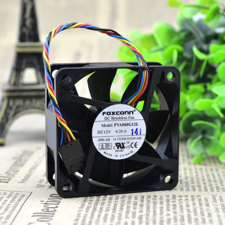 

Foxconn Foxconn PVA060G12L 12V 0.20A 6cm 6025 PWM Temperature Control 4-Wire Fan