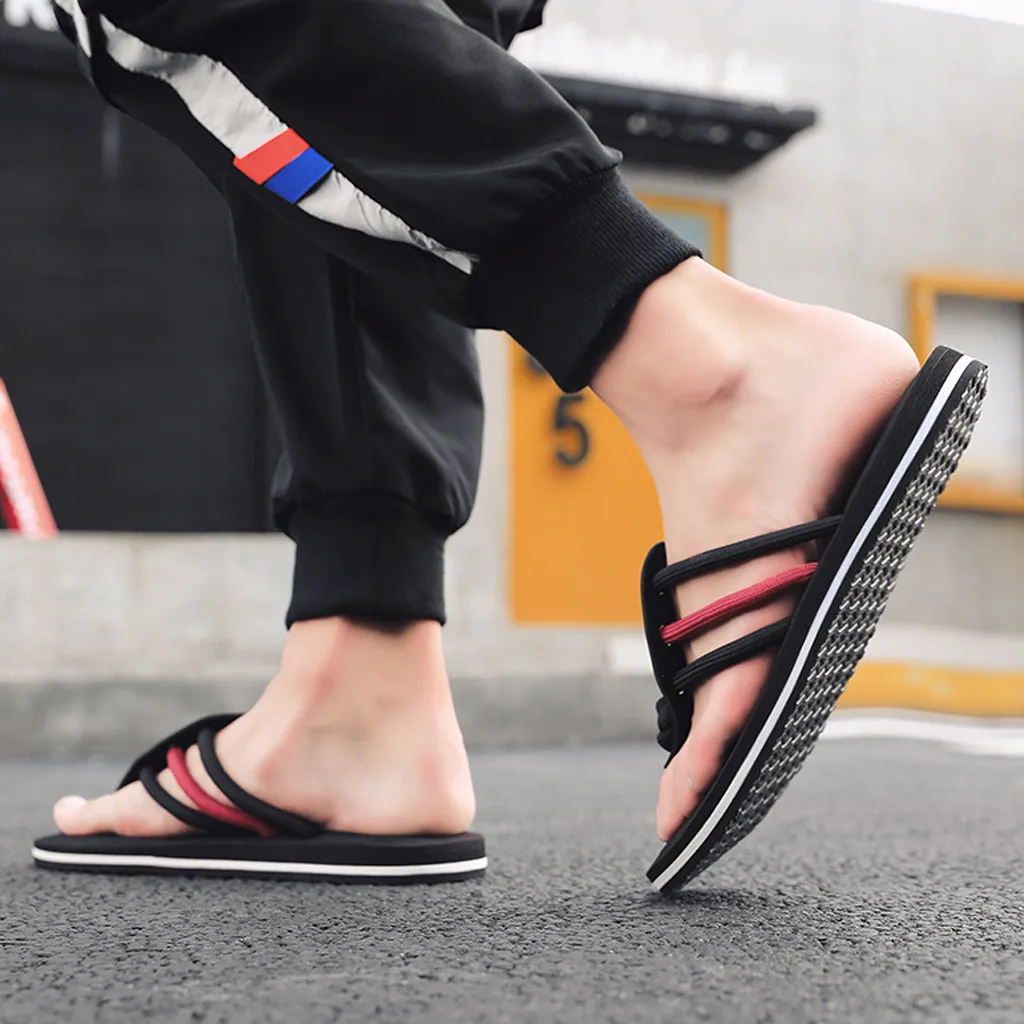 Шлепанцы SAGACE мужские с открытым носком повседневные сандалии нескользящей