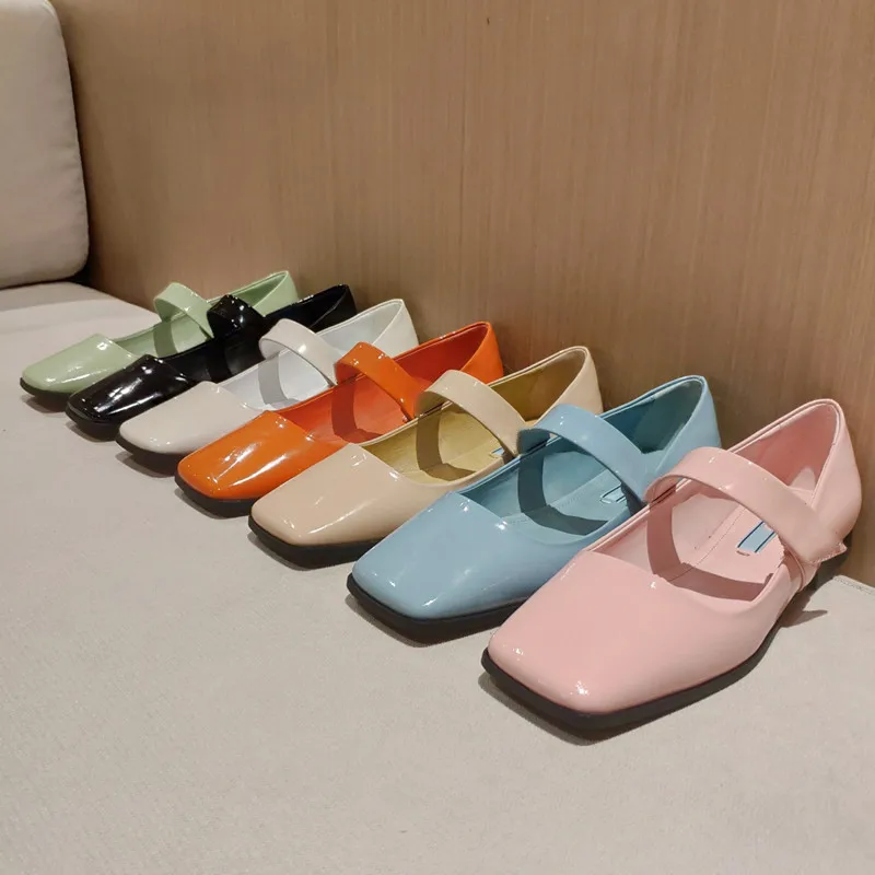 

Hook & Loop Woman Shoes Solid Zapatos De Mujer Square Head Shoes Chunky Heels Shoes Women Fashion Concise Ladies Shoes Hot Sale