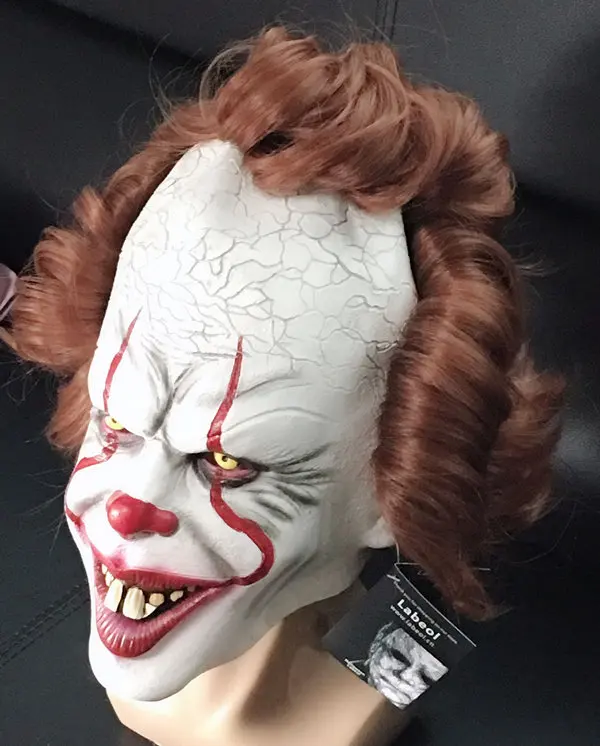 2019 Новый Стивена Кинга это маска пеннивайза Латекс Хэллоуин пугающая Маска Клоун