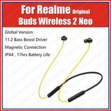 Global Version RMA2011 AAC SBC Original Realme Buds Wireless 2 Neo Bluetooth Earphones Neckband Sport Headset Type C Bass Boost