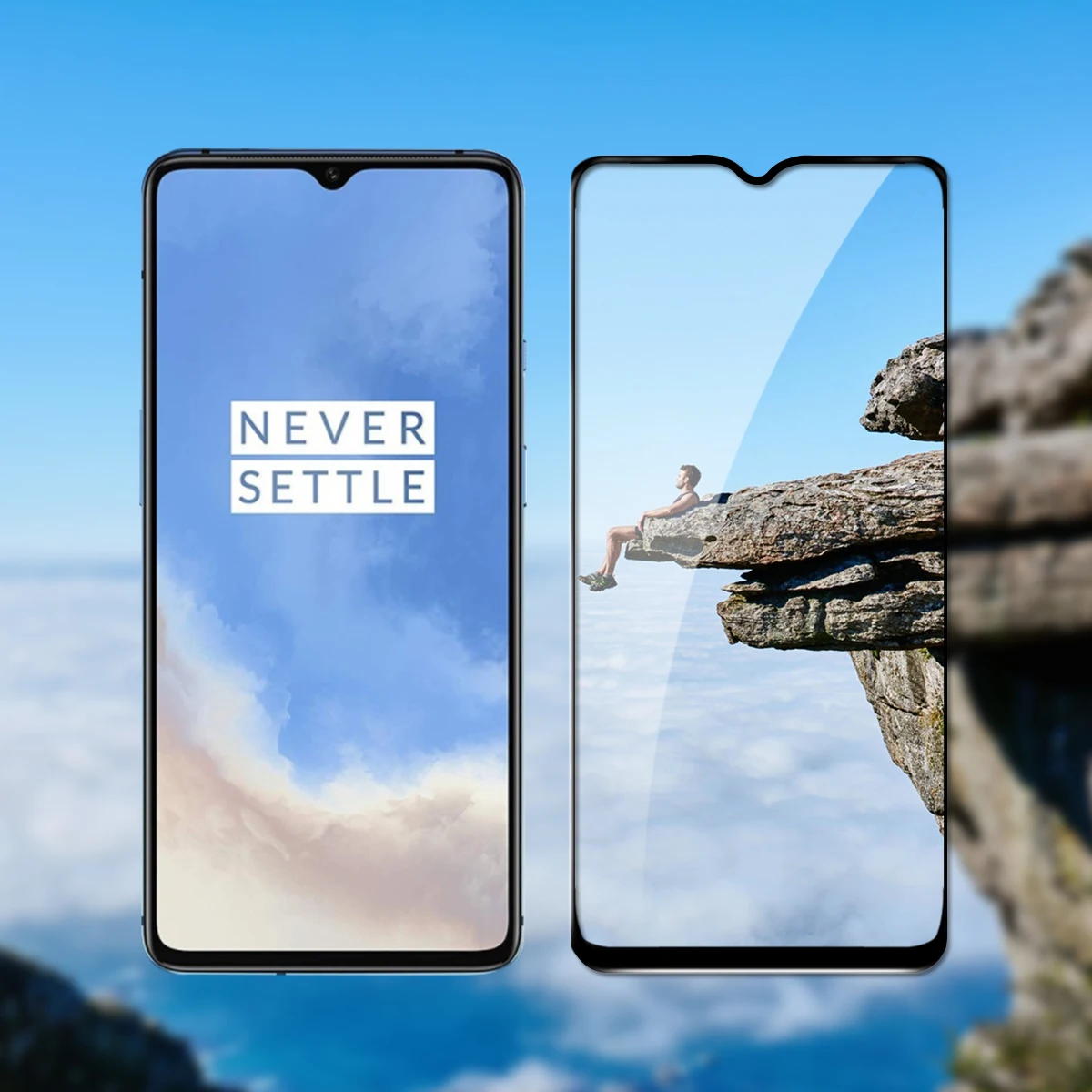 Screen Protector for OnePlus 7T Tempered Glass Full Coverage Dust-proof Anti-Scratch Bubble Free LCD Screen Cover One Plus 7T