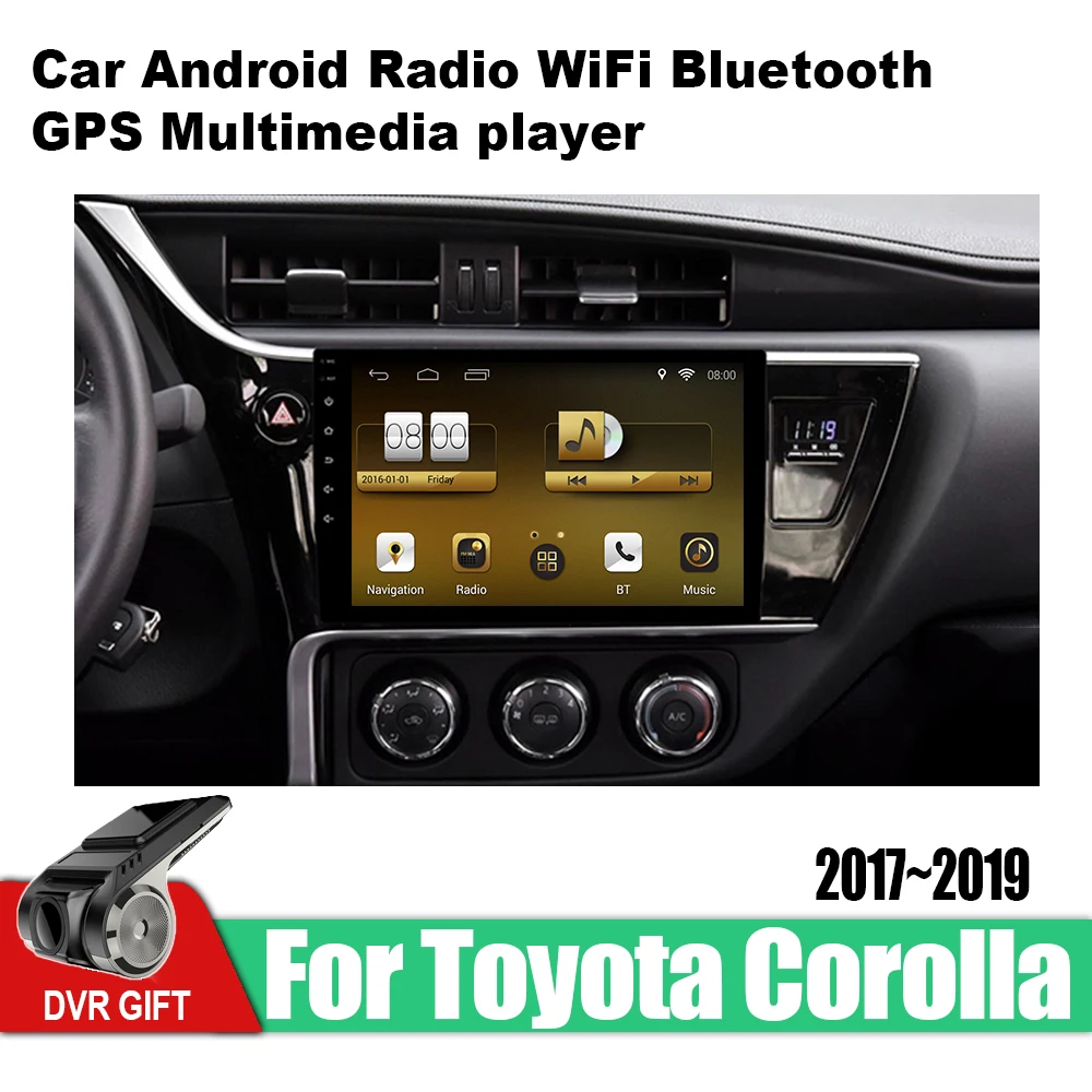 Автомобильный мультимедийный GPS навигатор Android для Toyota Corolla 2017 2018 2019 vedio стерео