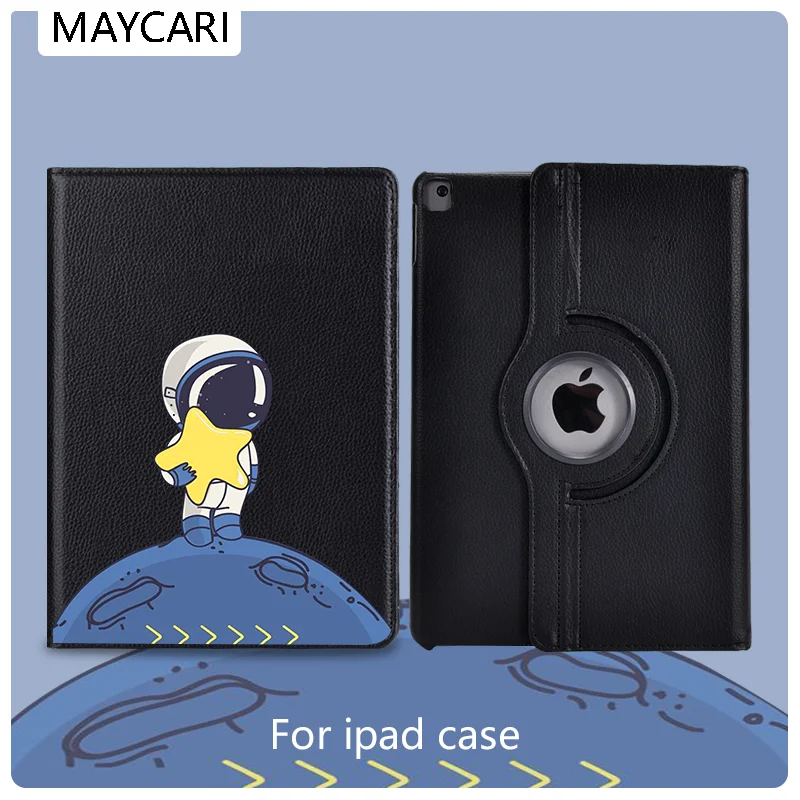 

Ipad2 3 4 Leather 360° Rotatable Back Case Cute Astronaut Cover Protective For 2020 iPad Pro 11 12.9 10.5 7.9inch Mini 1 2 3 5