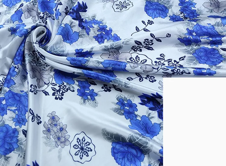 Искусственный шелк печатная атласная ткань новая шелковая для рукоделия