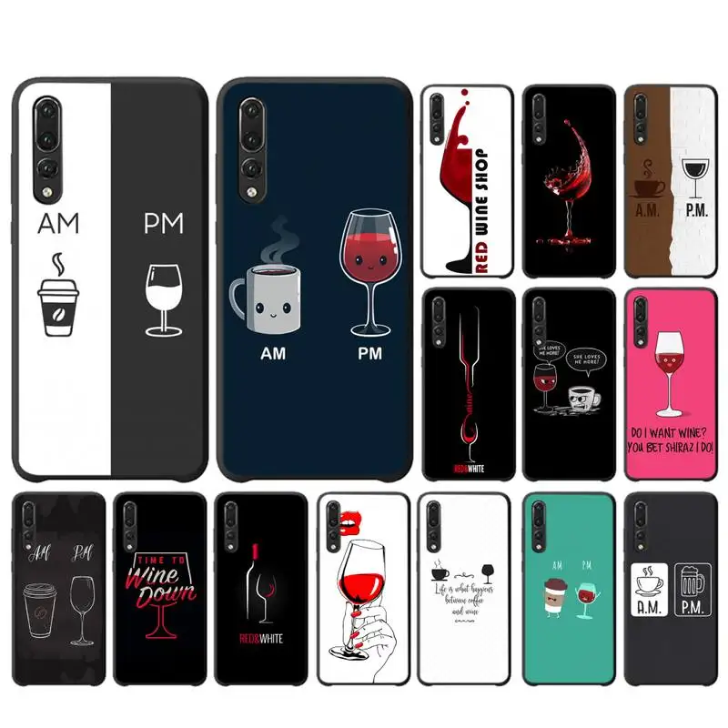 

YNDFCNB Coffee Wine Cup Phone Case for huawei P 8 9 10 20 30 40 pro lite P9 lite 2019