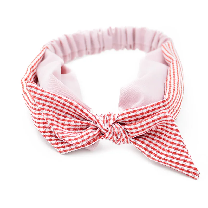 style 7 red Одноцветный ободок с заячьими ушами для женщин, завязанный бантом, повязка для волос, женский эластичный ободок для волос с заячьими ушками, головной убор, аксессуары для волос - Цвет: style 7 red