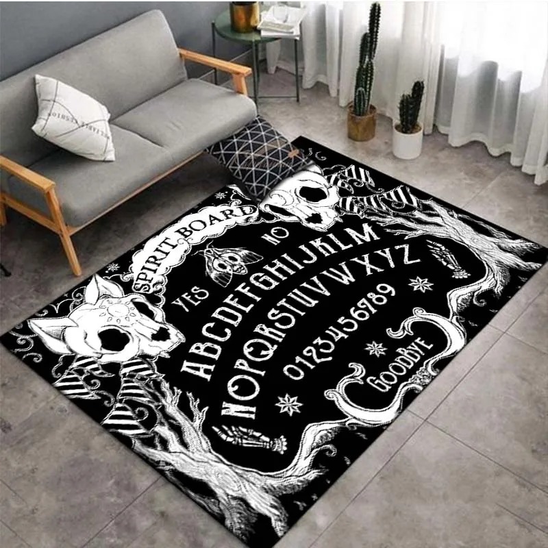 Спиртовой ковер с черепом мягкий кошачий коврик Ouija сатанический для гостиной