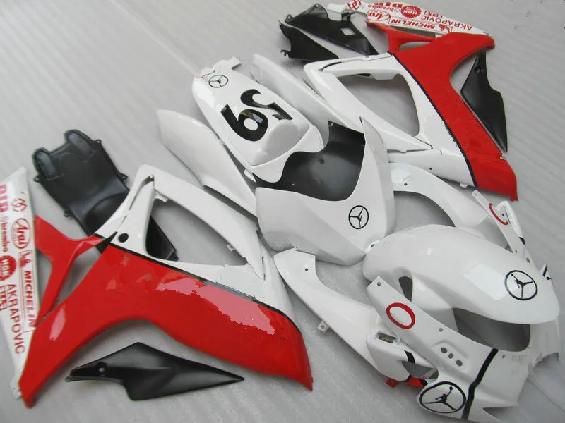 Комплект обтекателей для мотоцикла GSXR600 750 K6 06 07 GSXR 600 GSXR750 2006 2007 ABS холодный белый