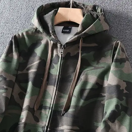 

Men's Fall/Winter Camouflage Baseball Uniforms Loose Coded Plus Velvet Cotton Jacket Jacket Hunting Jacket