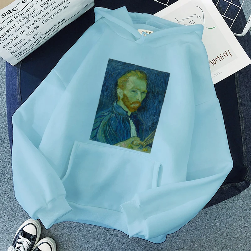 Vintage Art Van Gogh Printing Hoodies Sweatshirts Women Winter Plus Size Sweatshirt Hoodie Loose Jumper O-neck Jacket Pullovers