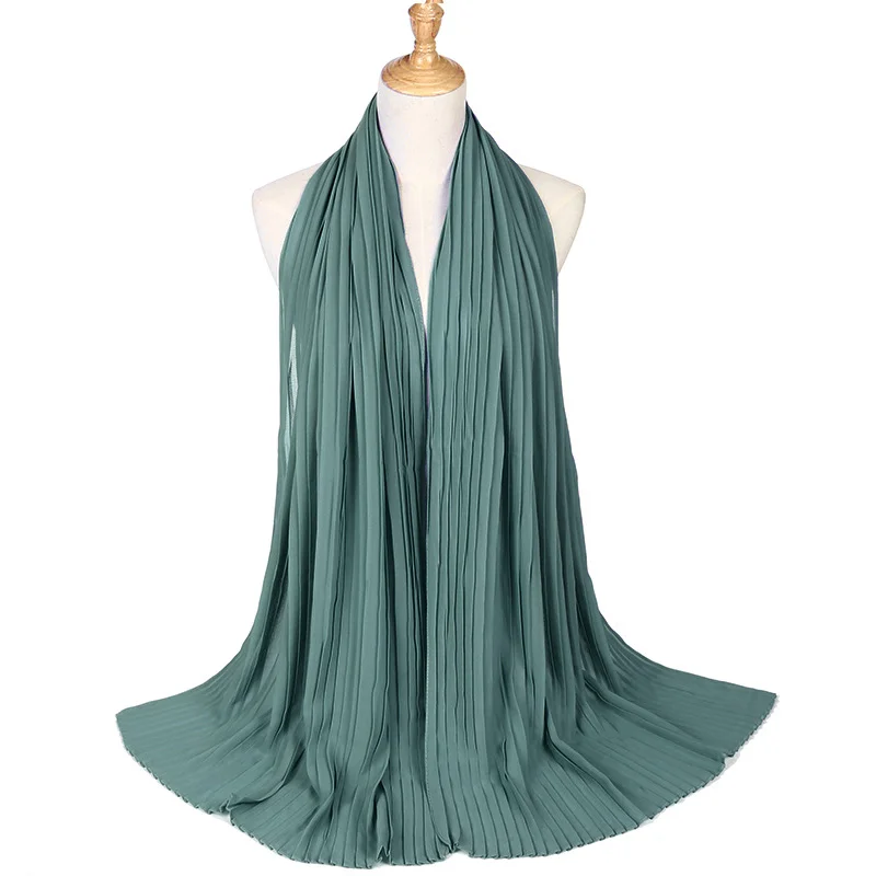 Мусульманские женщины пузырьковый жатый шифон хиджаб шарф foulard femme musulman шали исламский головной платок одежда hijabs