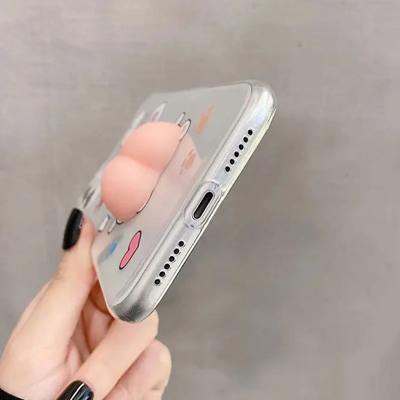 Персиковый чехол для Xiaomi Redmi Note 10 Pro 9 9T 10S 8 8T POCO X3 GT F3 Mi 11T 10T 11 Lite 3D мультяшный мягкий
