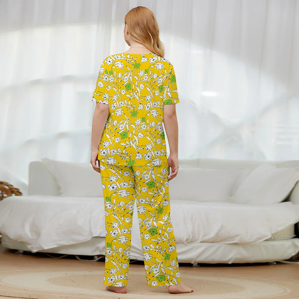 HC191026 Женская весенне-летняя Домашняя одежда большого размера XL 2XL 3XL 4XL женская