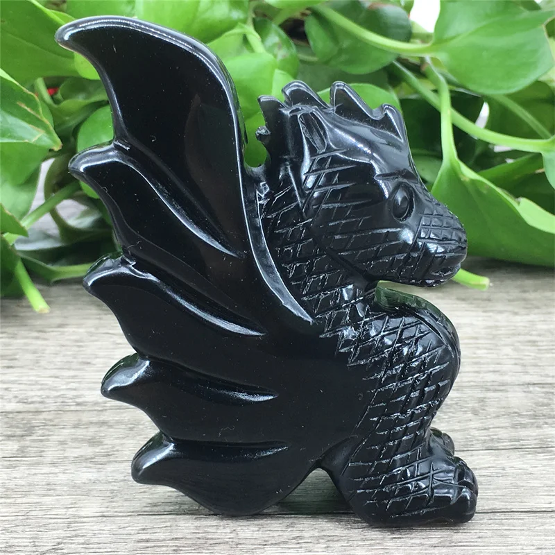 

Натуральный кристалл резьба обсидиан Пегас небольшая резьба коллекция рукоделие подарок маленькое Украшение Декор для комнаты 1 шт.