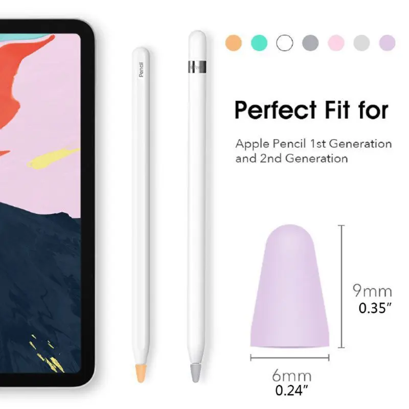 6Pcs Silicone Nib Cover for Apple Pencil 1 2 Tablet Stylus Touch Pen Case | Компьютеры и офис