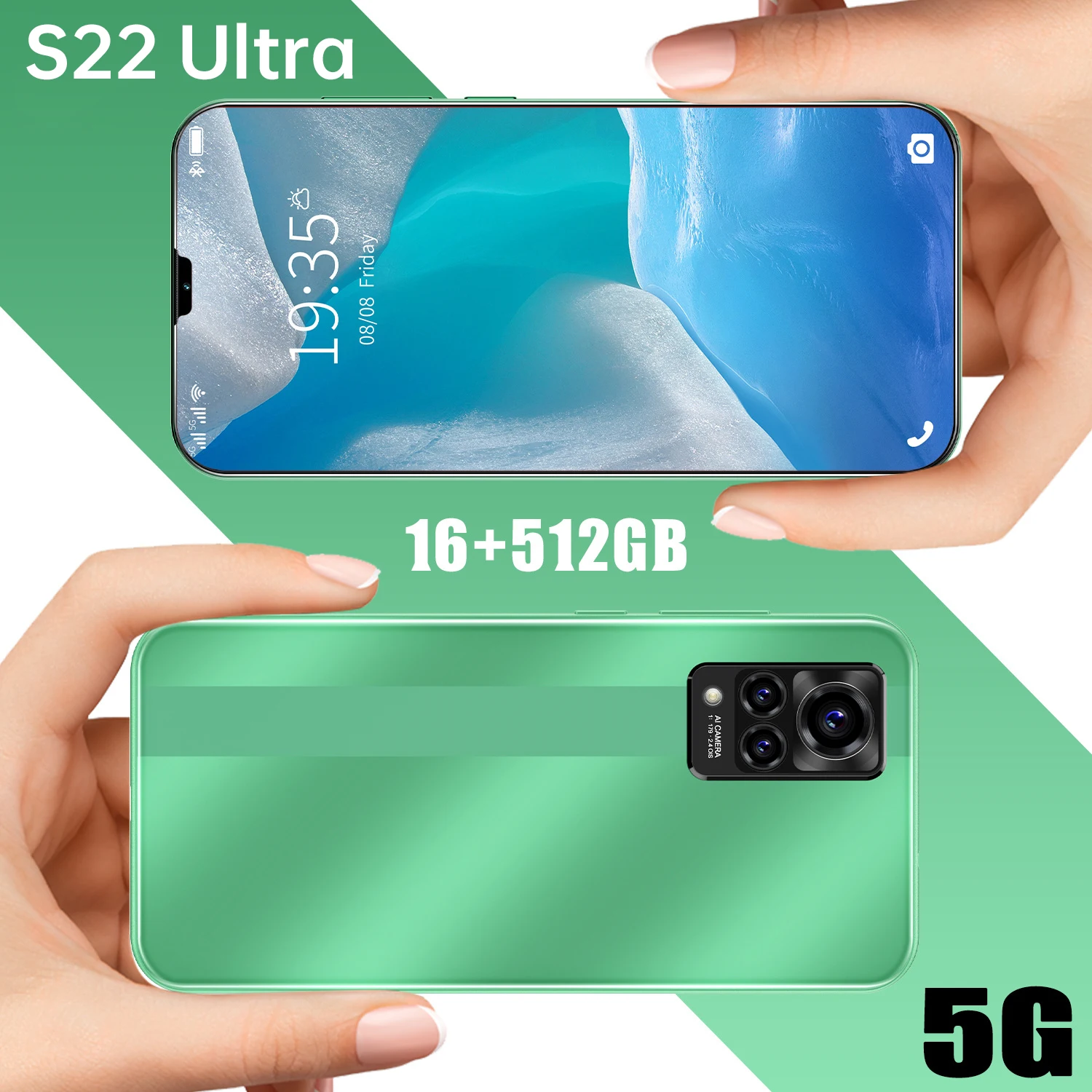

S22 Ultra 5G Global Version 6.7 Inch HD Screen Smartphone 16G 512G Memery 6000mAh 64 MP Camera MTK6889+ Deca Core Cellphone