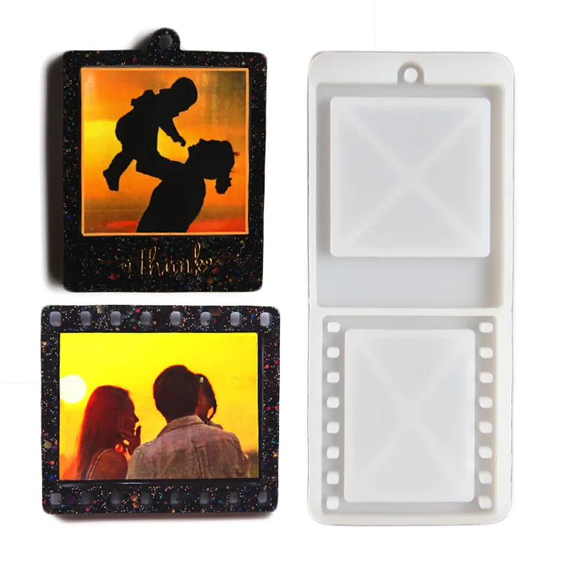 

DIY Retro Film Photo Pendant Crystal Epoxy Resin Mold Holiday Gift Keychain Silicone Mold