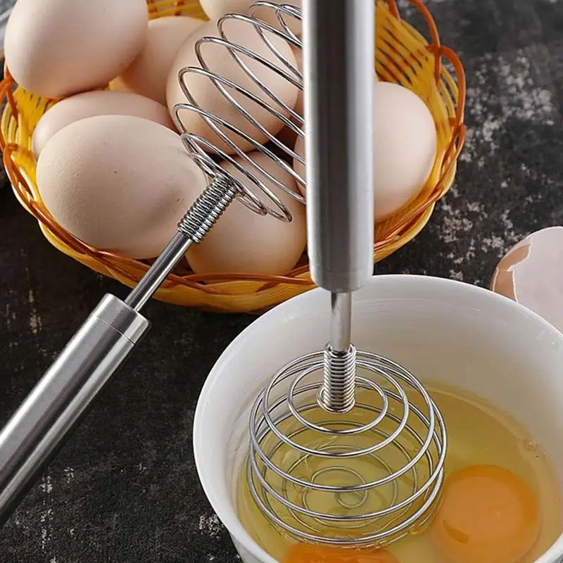 Multifunctional Rotary Manual Egg Beater Mixer Mini Metal Stainless Steel Kitchen Whisk Bake Tool Agitator Eco-Friendly | Дом и сад