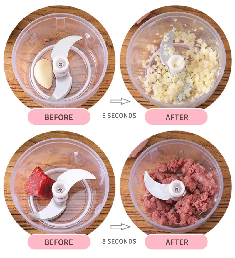 

Multifunctional electric mini garlic pounding device household garlic cutter High-quality Chopper Mini Portable