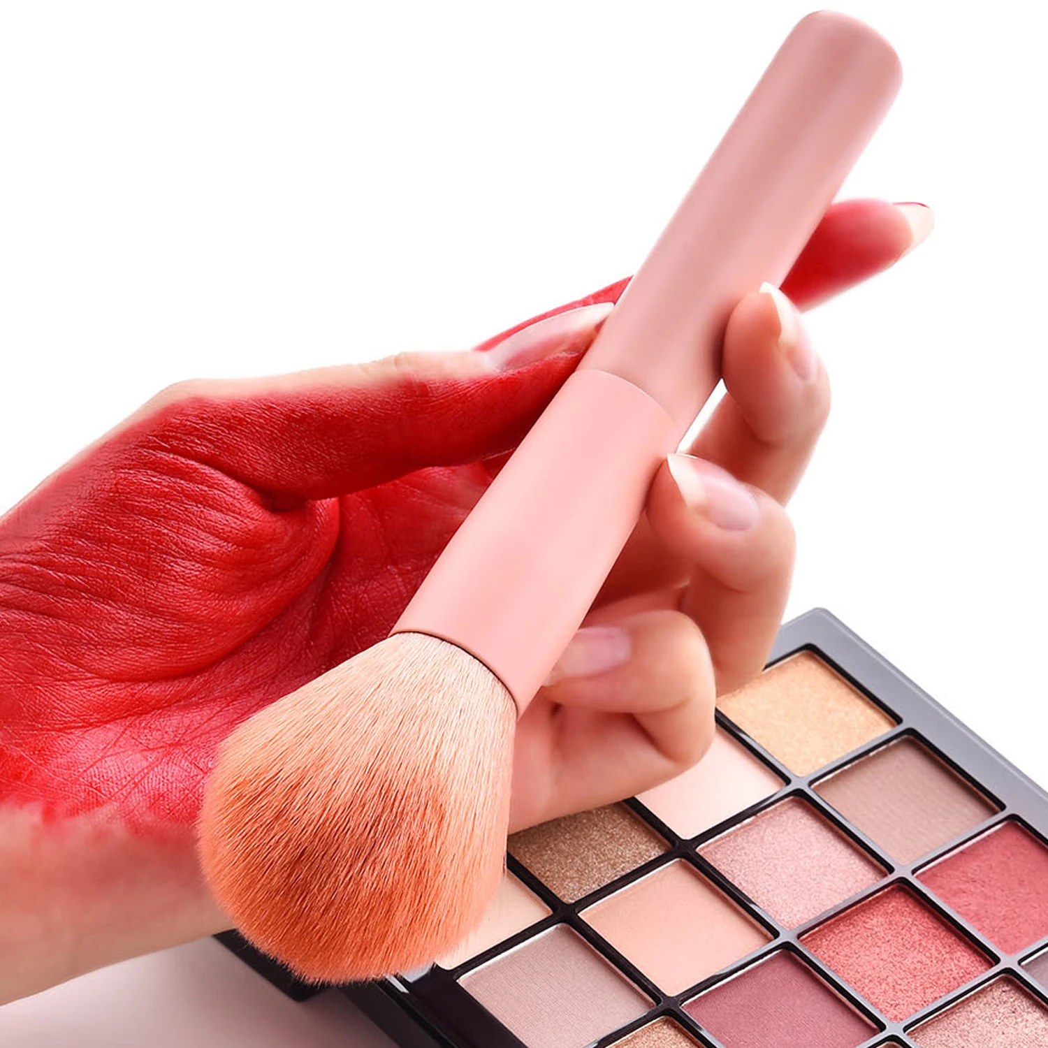 

1pcs Pink Makeup Brushes Set Double Head Foundation Concealer Eyeliner Contour Matte Wooden Handle Brush Beauty Cosmetics Tools