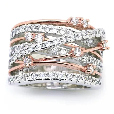 Женское винтажное обручальное кольцо, кольцо из розового золота с цирконом и камнем, обручальное кольцо в стиле «панк невесты», Ювелирное Украшение в стиле «Бохо»