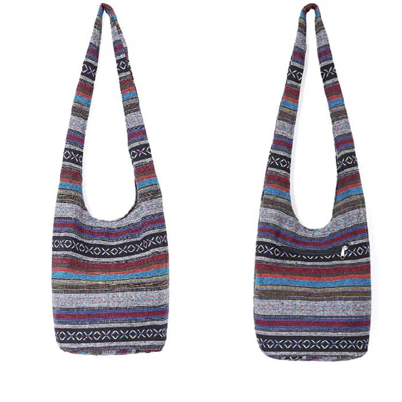 shoulder bag 12 Сумка через плечо на ремне, женские сумки, хиппи хобо, тайская хлопковая цыганская, богемная, бохо, для девочек, школьные сумки, сумка, бесплатный подарок - Цвет: shoulder bag 12