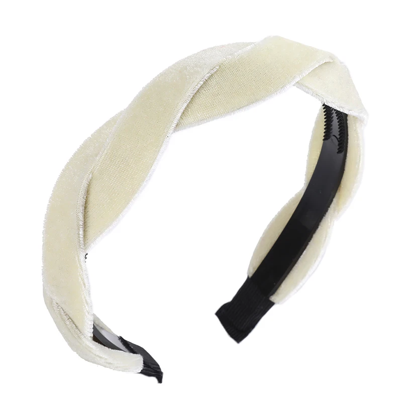 velvet 5 LEVAO Serpentine Winding Cross Headband Vintage Hairbands Bezel Turban Women Girls Hair Accessories Hair Hoop Headwear Fashion - Цвет: velvet 5