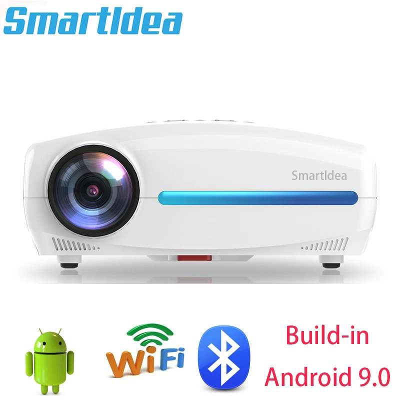 Smartldea Встроенный Android 9 0 2G + 32G Wifi проектор native 1920x1080P Full HD видео игровой LED 3D домашний