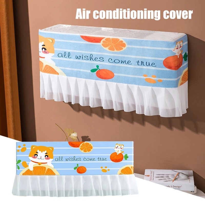 Ar condicionado capa de tecido de renda parede pendurado interior all-inclusive ar condicionado proteção poeira capa ar condicionado split