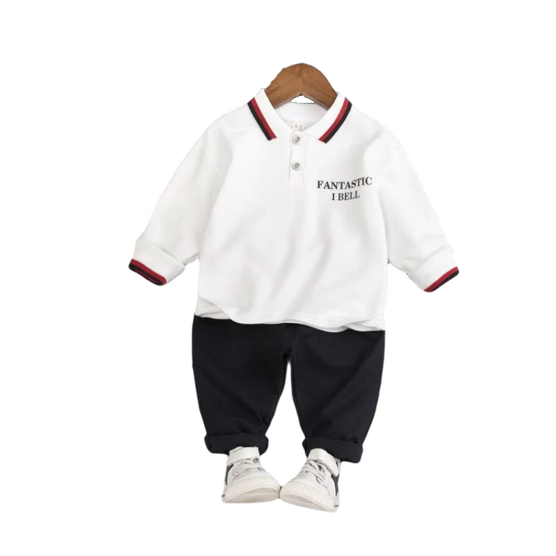 Комплект детской одежды осенняя Спортивная хлопковая футболка и брюки для