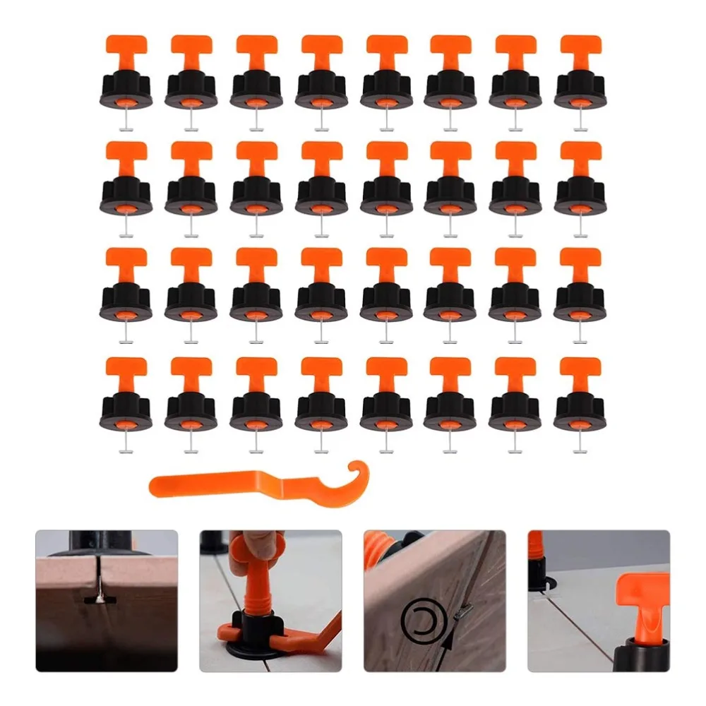 

75pcs Reusable Tile Leveling System kit with Wrench for Building Walls Floors