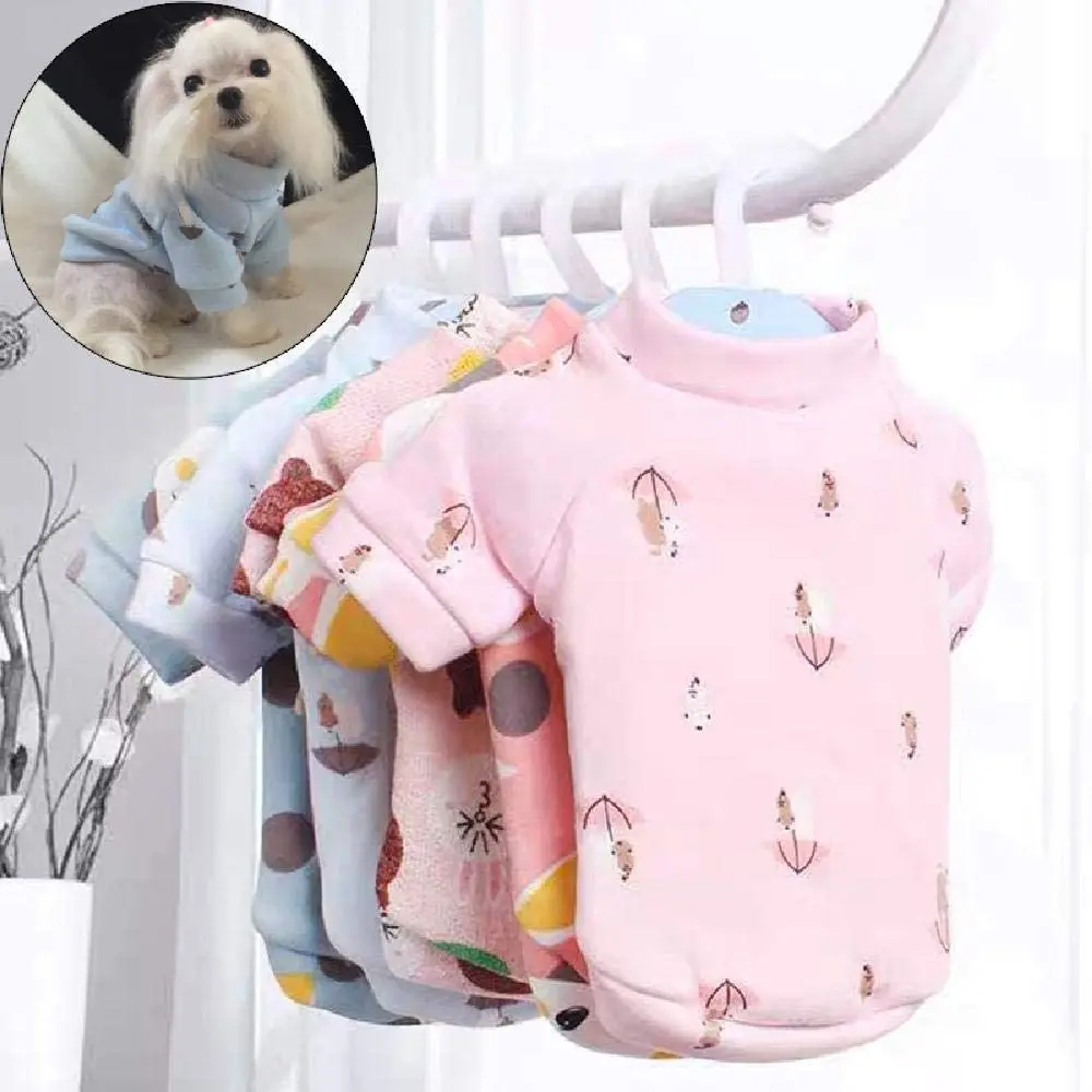 

Cartoon Print Small Dog Hoodie Coat Winter Warm Pet Clothes for Chihuahua Shih Tzu Sweatshirt Puppy Cat Pullover Pets Clothing