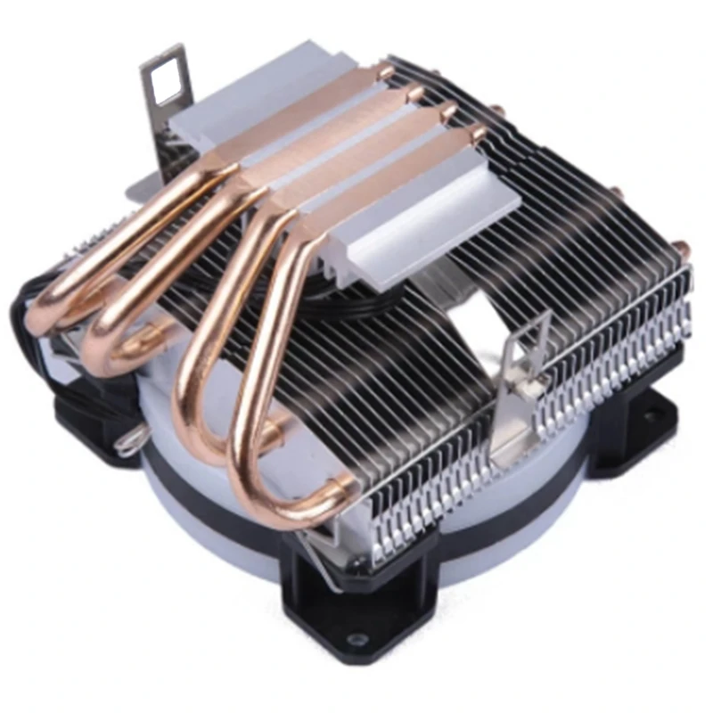 

Cooling Fan RGB LED CPU Cooler Heatsink with 4 Heatpipe 2 Copper Pipe Support LGA 2011 775 771 1366 1155 1156