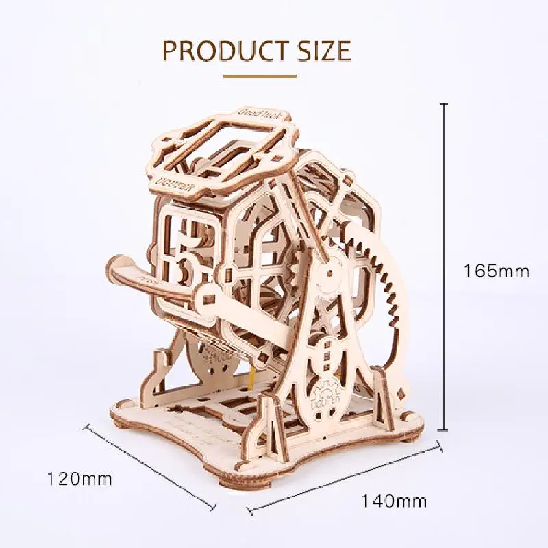 Деревянные персональные кости 3D головоломка DIY механический привод модель набор