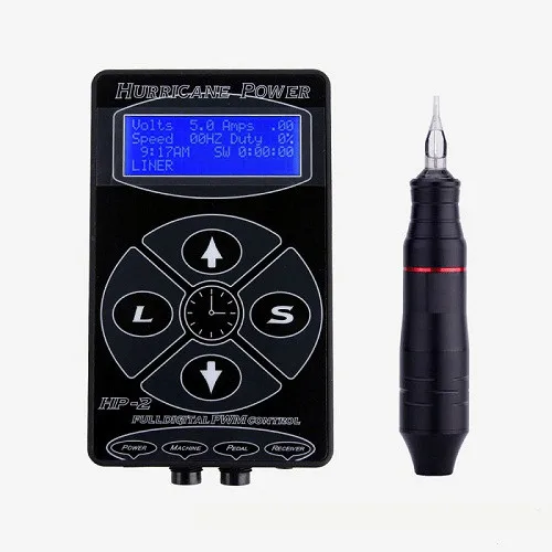 Black Pen Biomaser полный комплект машины для татуировки профессиональная Интеллектуальная цифровая тату макияж машина набор устройство швейцарский мотор наборы татуировок - Цвет: Black Pen