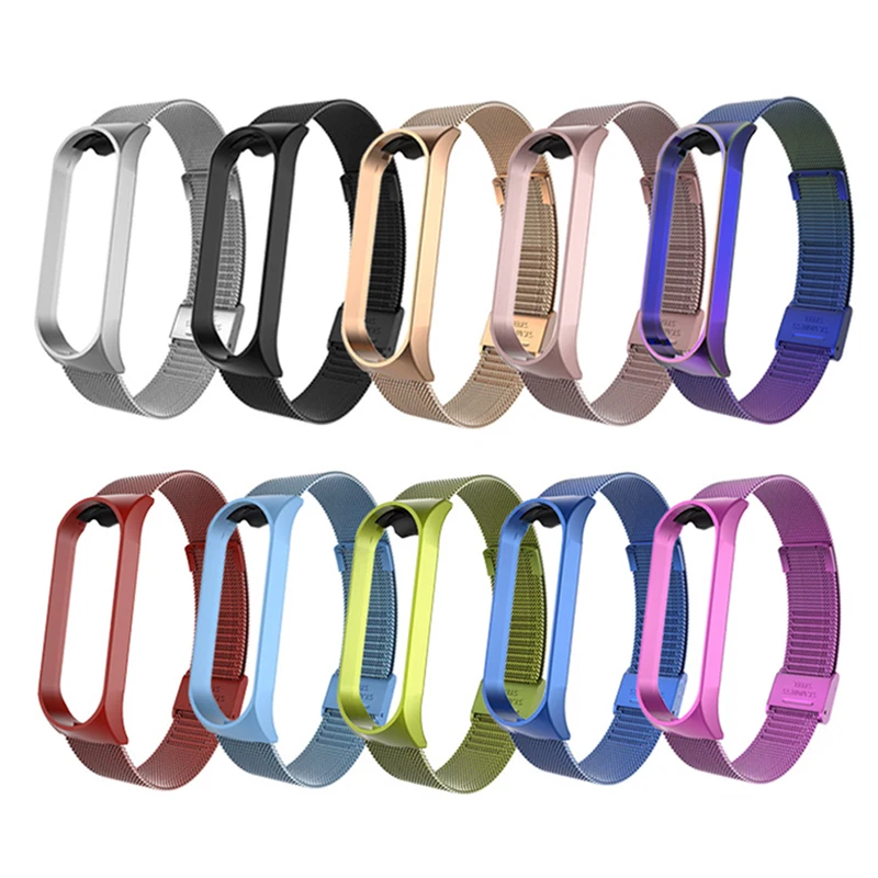 Rovtop ремешок для Xiaomi mi Band 3 mi Band 3 ремешок для Xiaomi mi band 3 браслет для Xiaomi mi 3 магнитный металлический браслет из нержавеющей стали