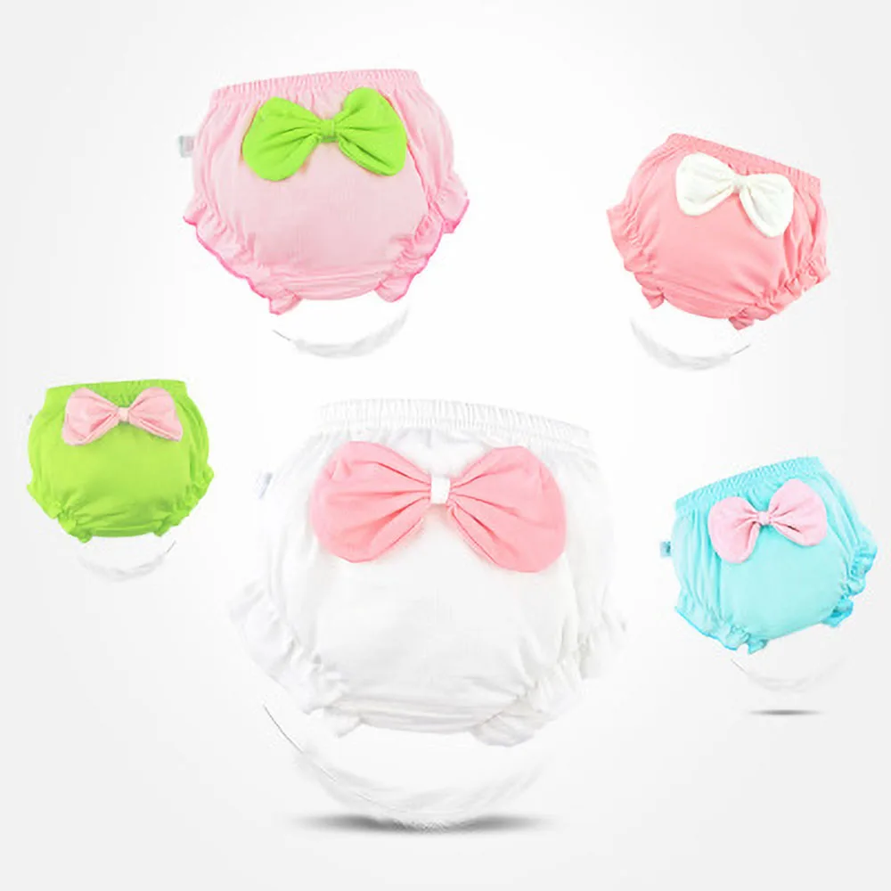 

Toddler underwear Cotton baby Panties Girl boy Infant Lovely Big Bow Dots shorts For Children fashion Underpants Kids underwear